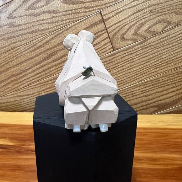 Vintage A. Torreon Rhino Signed Artisan Sculpture Figurine Ceramic 4" Uruguay - Picture 3 of 10